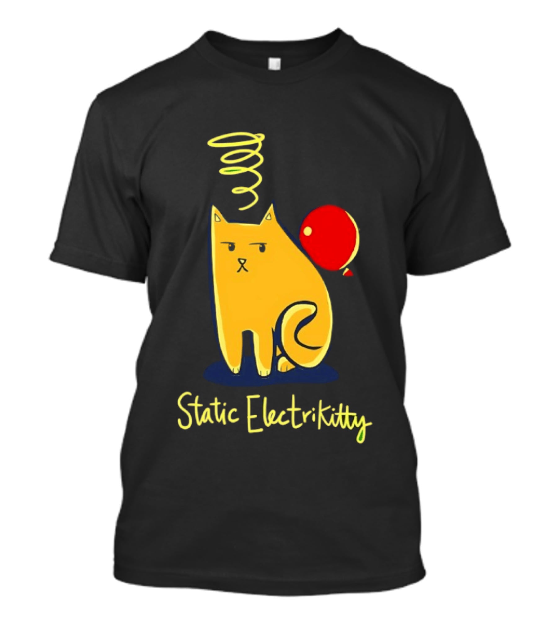 Static Electricity Cat Balloon Fun T-Shirt