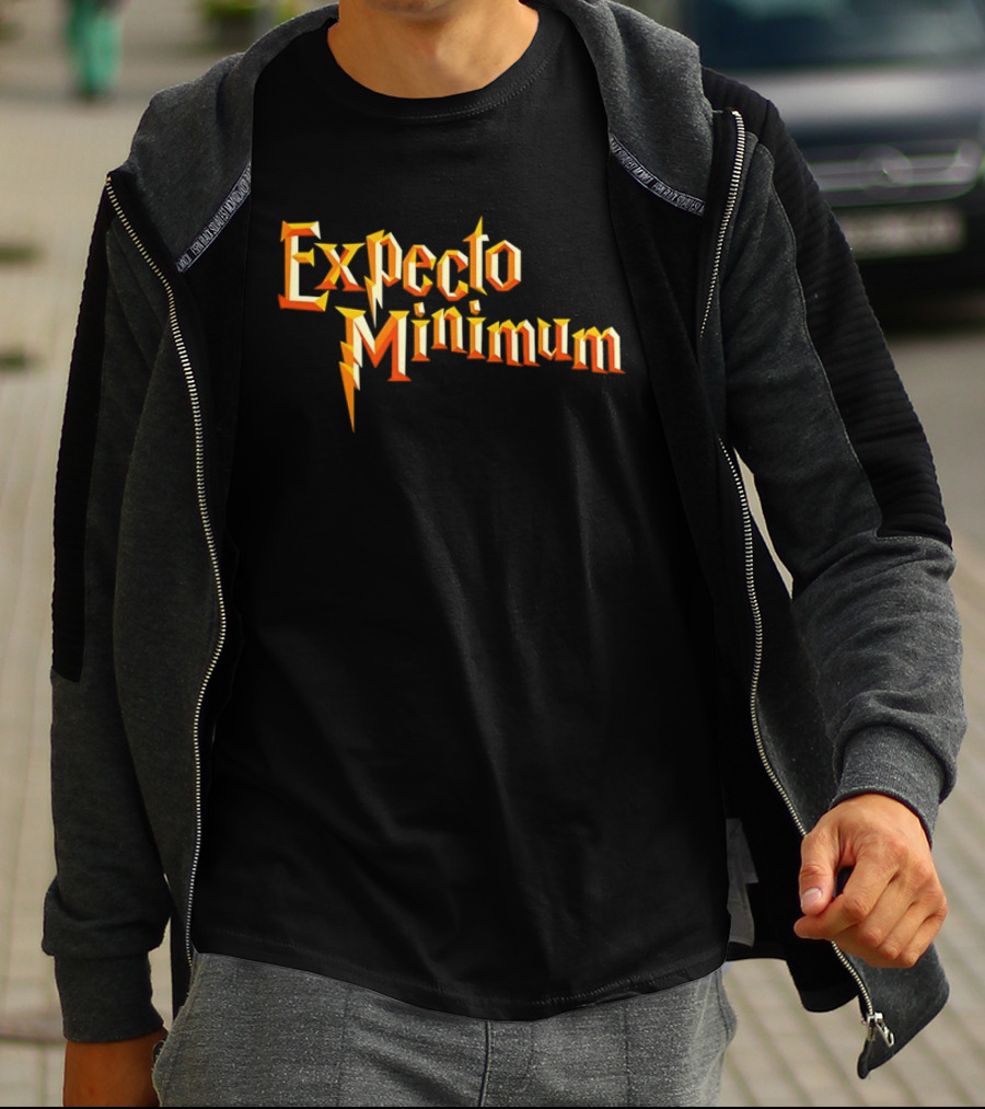 Expecto Minimum Magic Inspired Wizard Humor T-Shirt