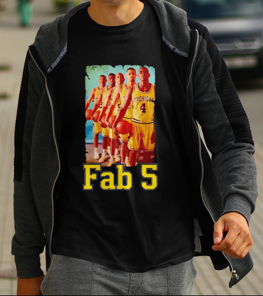 Fab Five Michigan Wolverines Basketball Fab 5 T-Shirt