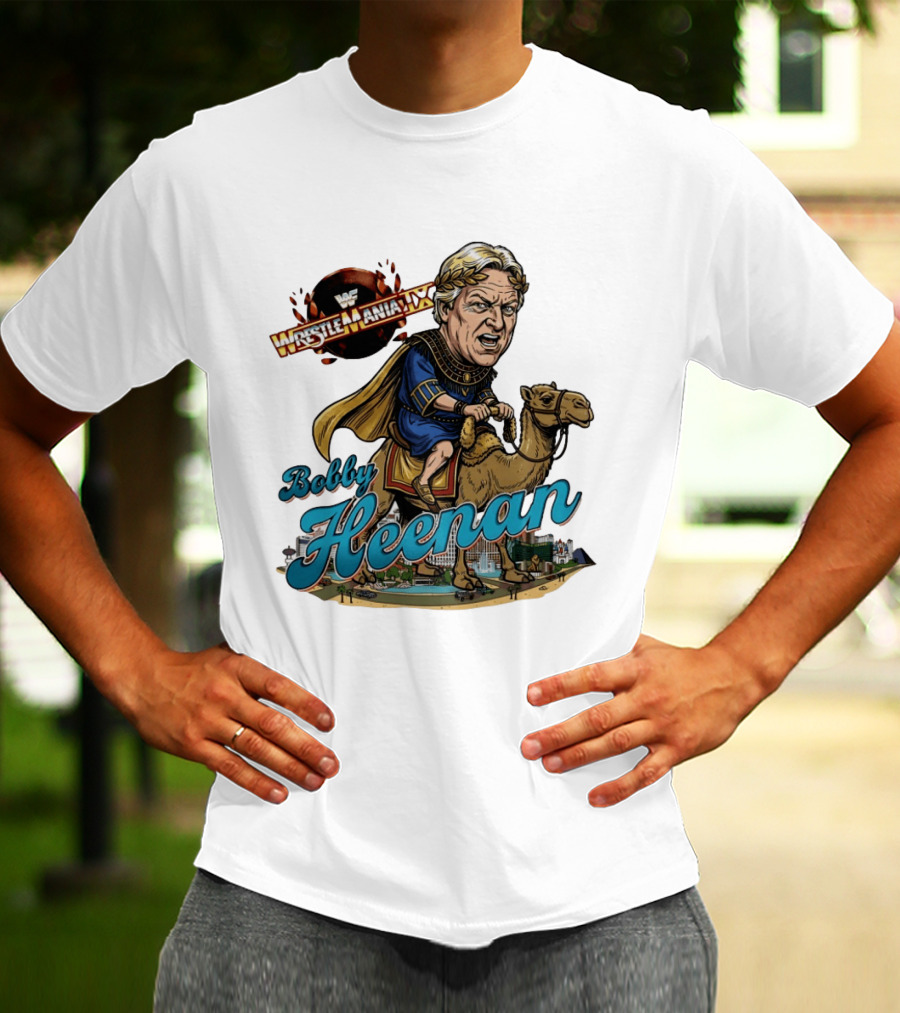Bobby Heenan WrestleMania IX WWE Cartoon Character On Camel T-Shirt
