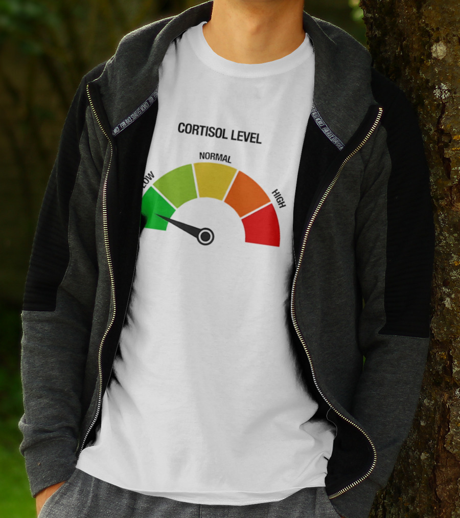 Cortisol Level Low Stress Indicator Gauge T-Shirt