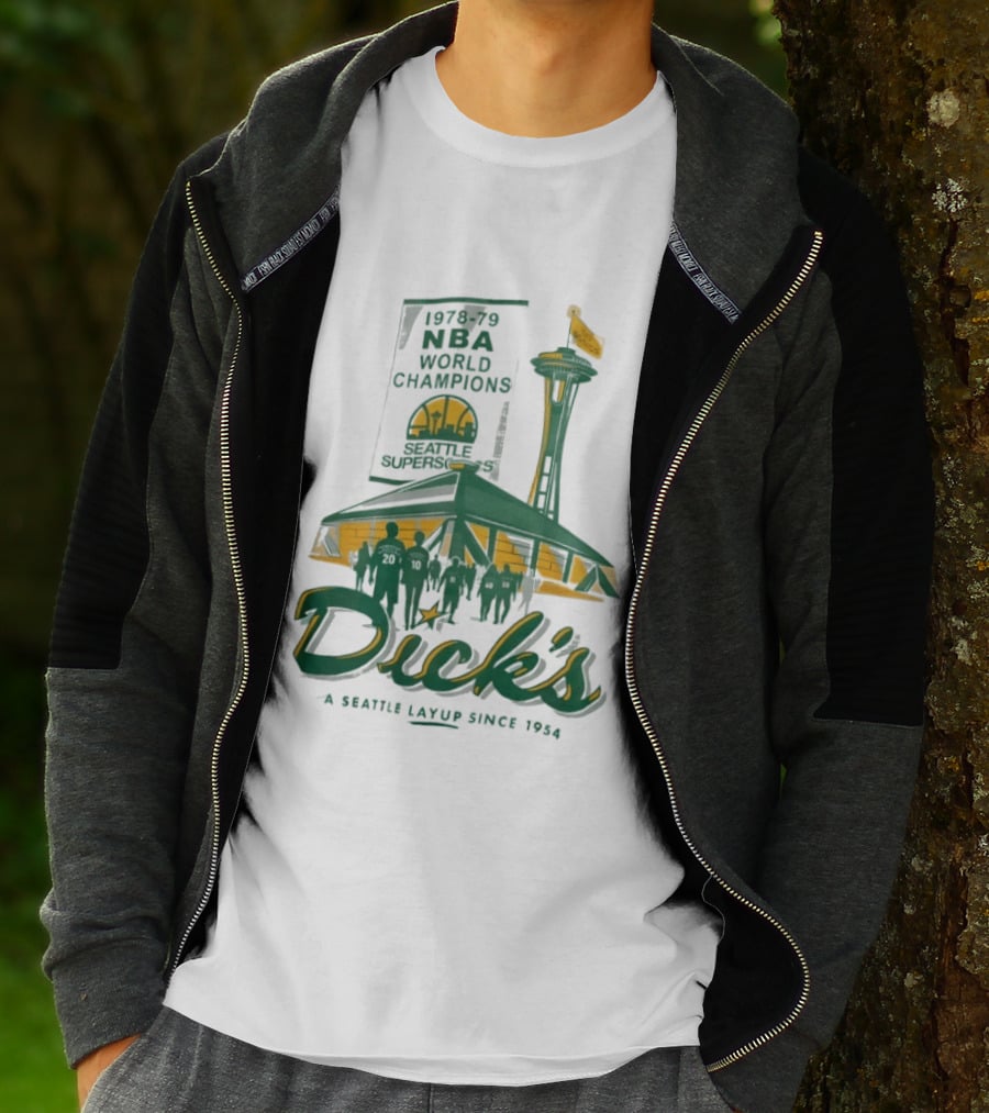 Dick's Seattle Supersonics Skyline 1979 NBA World Champions Since 1954 T-Shirt