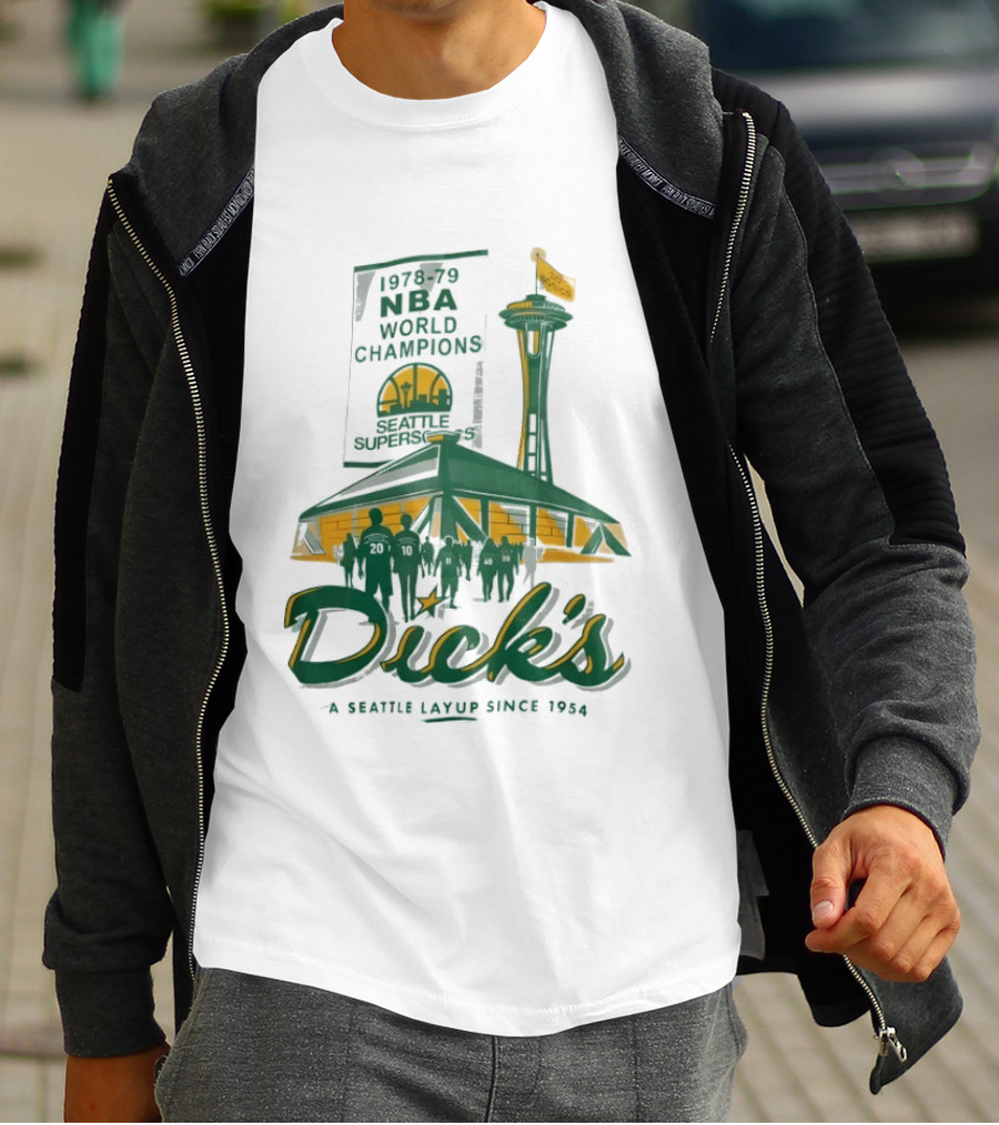 Dick's Seattle Supersonics Skyline 1979 NBA World Champions Since 1954 T-Shirt