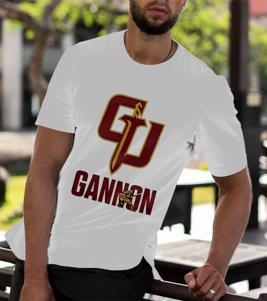Gannon Golden Knights GU Basketball Logo With Knight T-Shirt
