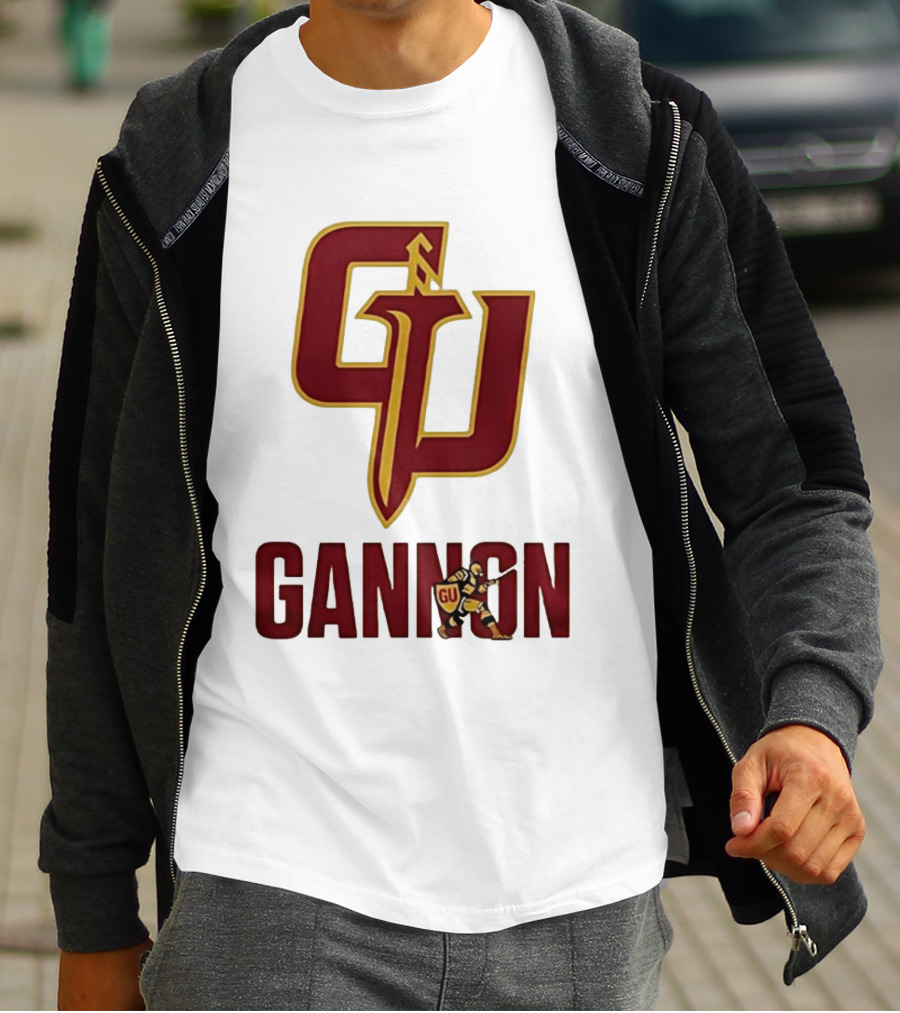Gannon Golden Knights GU Basketball Logo With Knight T-Shirt