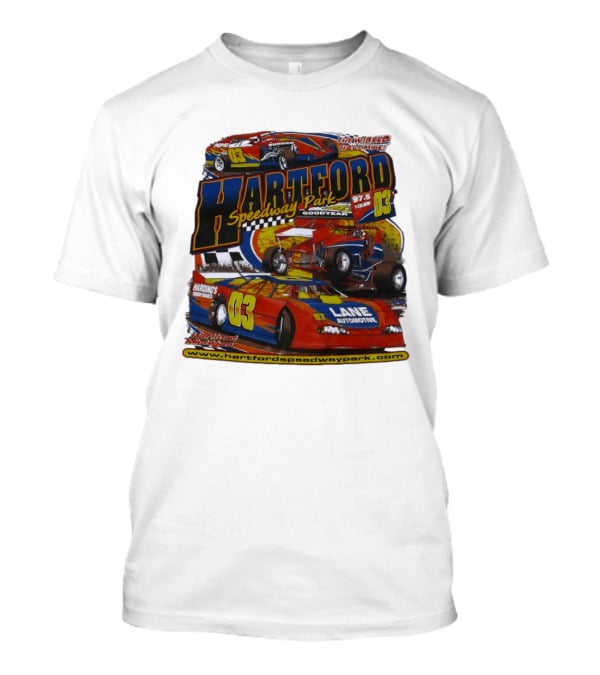 Hartford Speedway Park The Wicked Half Mile Lane Automotive Racing 03 T-Shirt