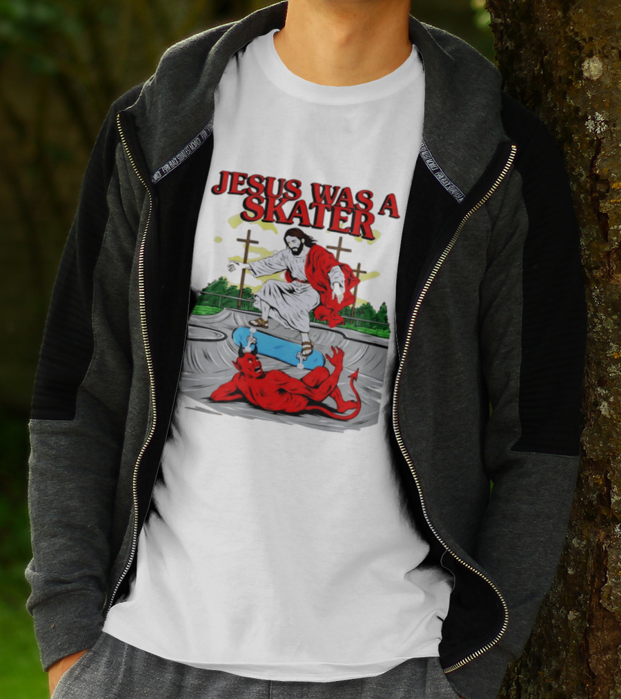 Jesus Was A Skater Vs. Devil Skatepark Showdown T-Shirt