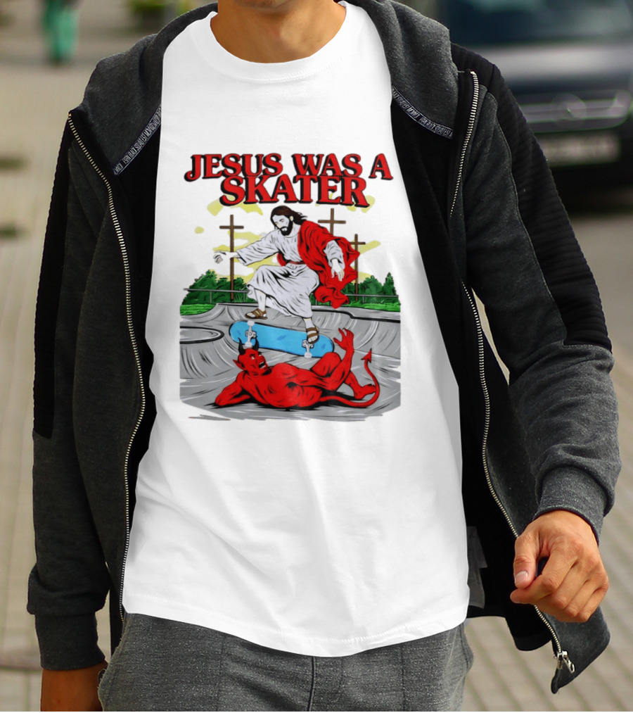 Jesus Was A Skater Vs. Devil Skatepark Showdown T-Shirt