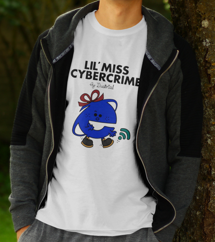 Lil' Miss Cybercrime By Dustrial Retro Style Mischievous T-Shirt