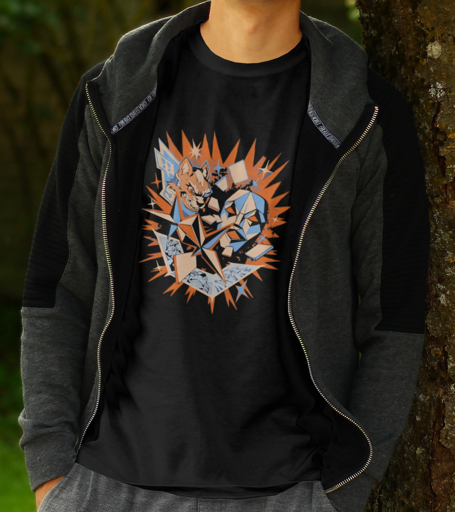 Fox McCloud And Andross Space Beast Battle Burst T-Shirt