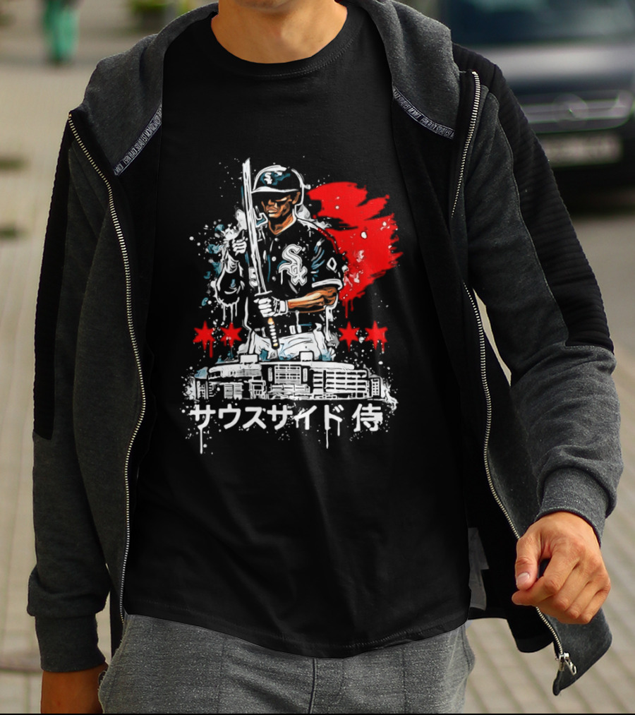 Southside Samurai Chicago White Sox Baseball Japanese Art Stadium Batting Samurai T-Shirt