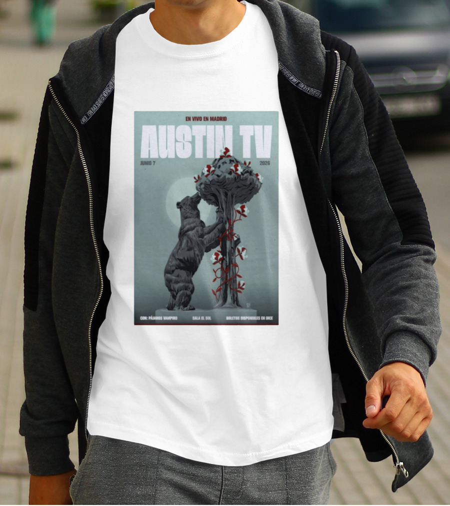 Austin TV En Vivo En Madrid Junio 7 2026 Con Pájaro Vampiro Sala El Sol Boletos Disponibles En Dice T-Shirt