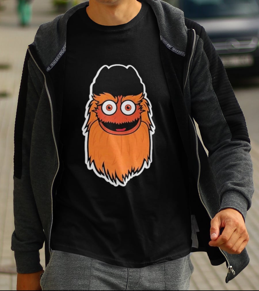Joe Giglio Wearing Philadelphia Flyers Gritty T-Shirt