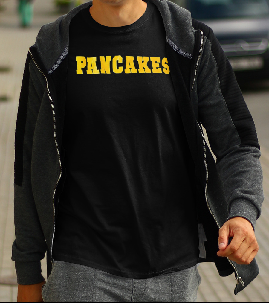 Pancakes Breakfast Food Lover Retro Yellow T-Shirt