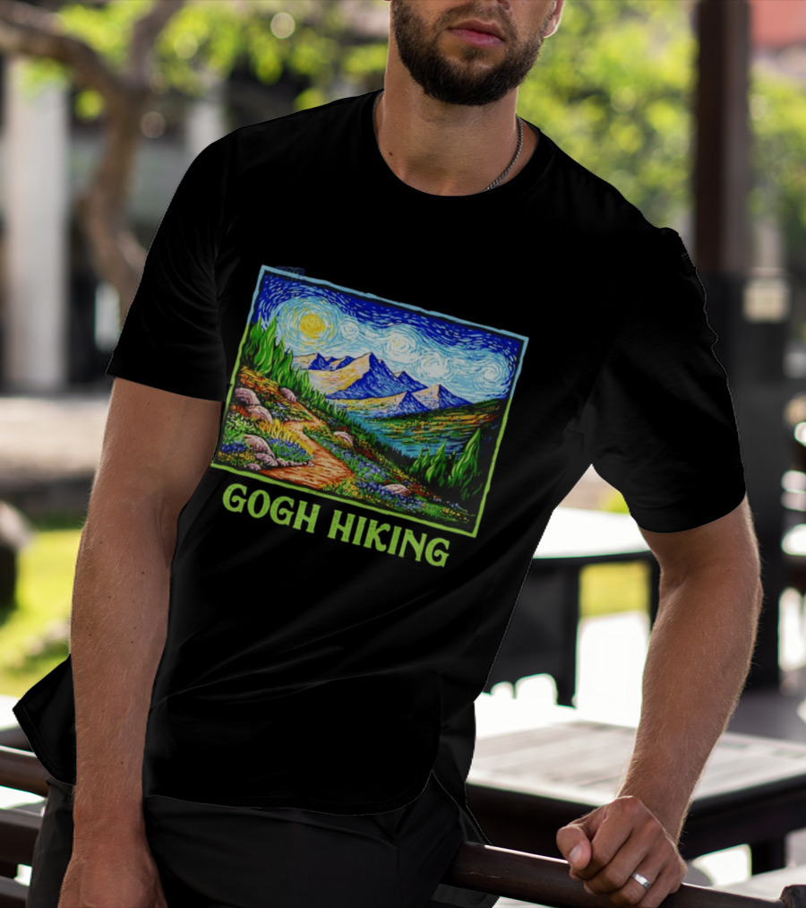 Van Gogh Starry Night Hiking Adventure T-Shirt