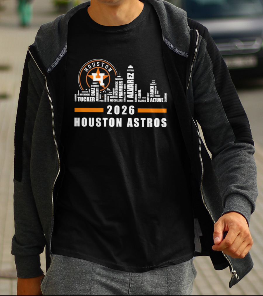 Houston Astros Skyline 2026 Houston Tucker Alvarez T-Shirt