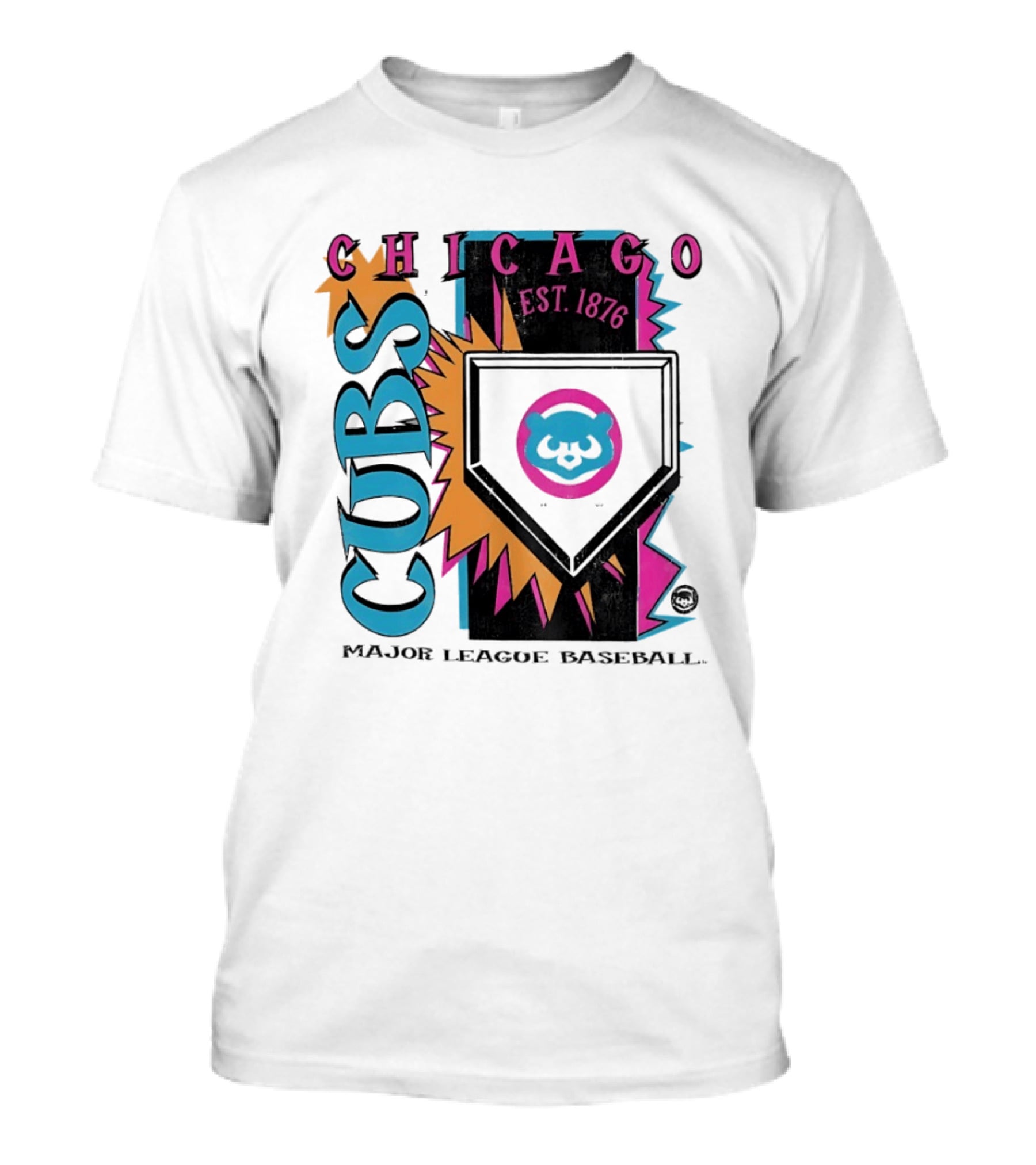 Chicago Cubs Major League Baseball Cooperstown Neon Field Est 1876 T-Shirt