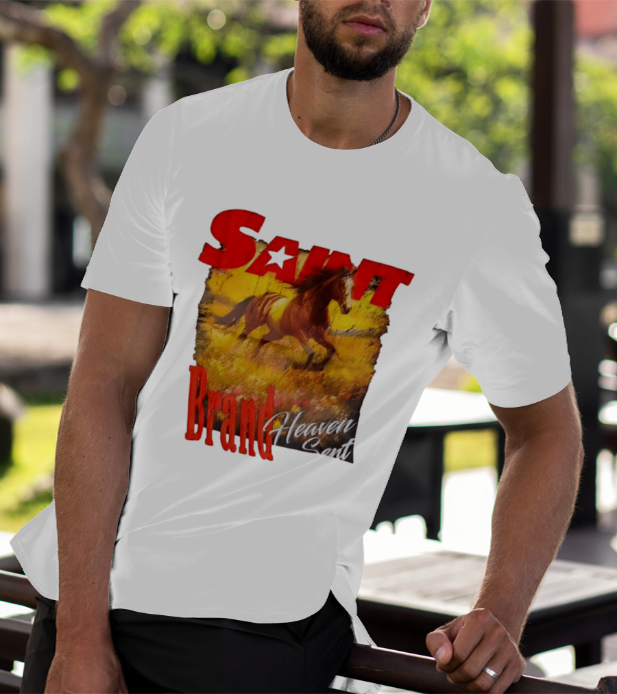 Saint Brand Heaven Sent Galloping Horse Wild West T-Shirt