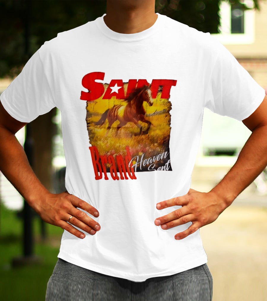 Saint Brand Heaven Sent Galloping Horse Wild West T-Shirt