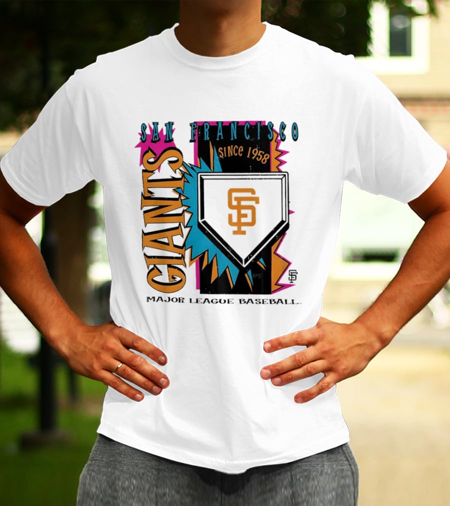 San Francisco Giants Major League Baseball Since 1958 Neon Cooperstown Field Shock T-Shirt