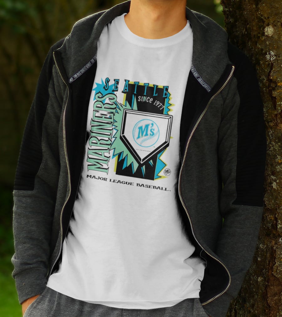 Seattle Mariners Cooperstown Neon Field Major League Baseball Since 1977 T-Shirt