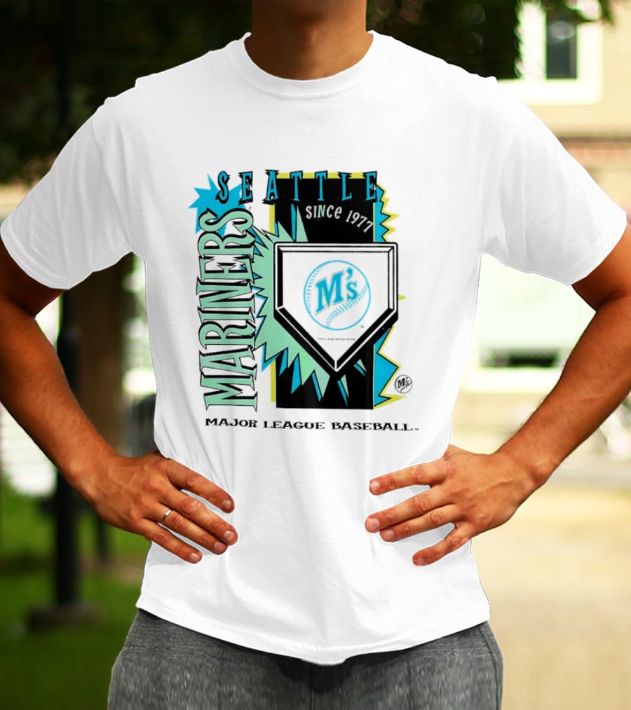 Seattle Mariners Cooperstown Neon Field Major League Baseball Since 1977 T-Shirt