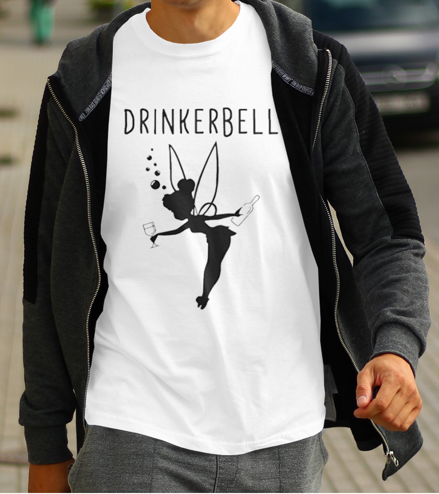 Drinkerbell Tinker Bell Whisky Beer Shadow Fairy T-Shirt