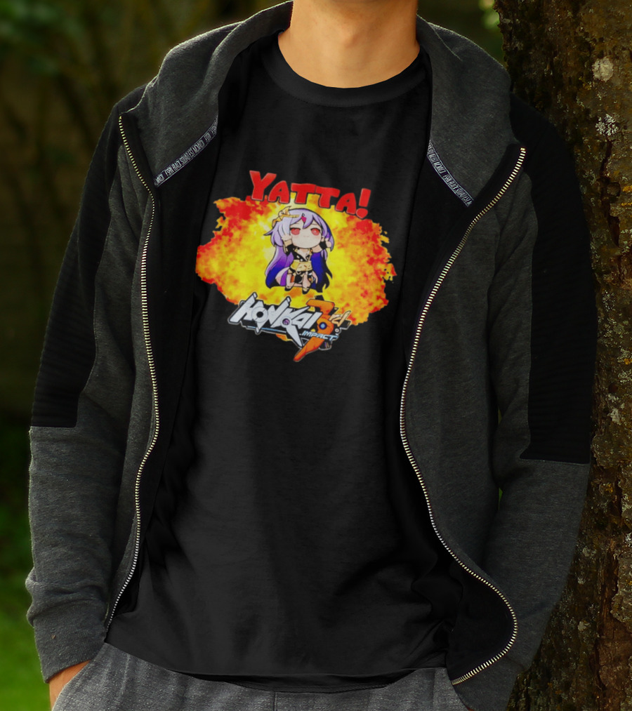 Yatta Honkai Impact 3rd Anime Character Celebration Explosion T-Shirt