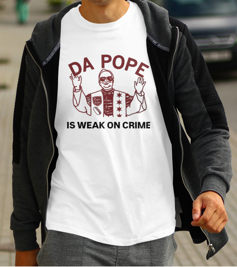 Da Pope Is Weak On Crime Comic Style Sketch T-Shirt