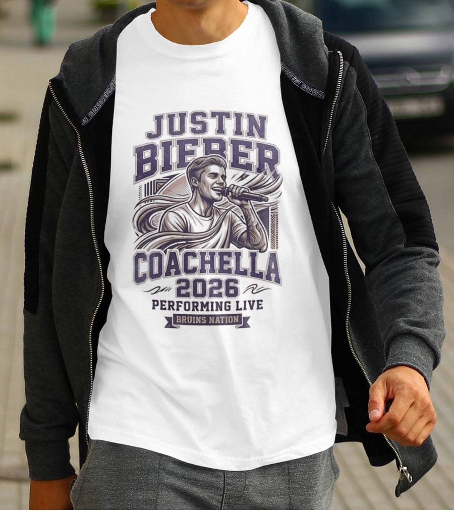 Justin Bieber Coachella 2026 Performing Live Headlining Artist T-Shirt