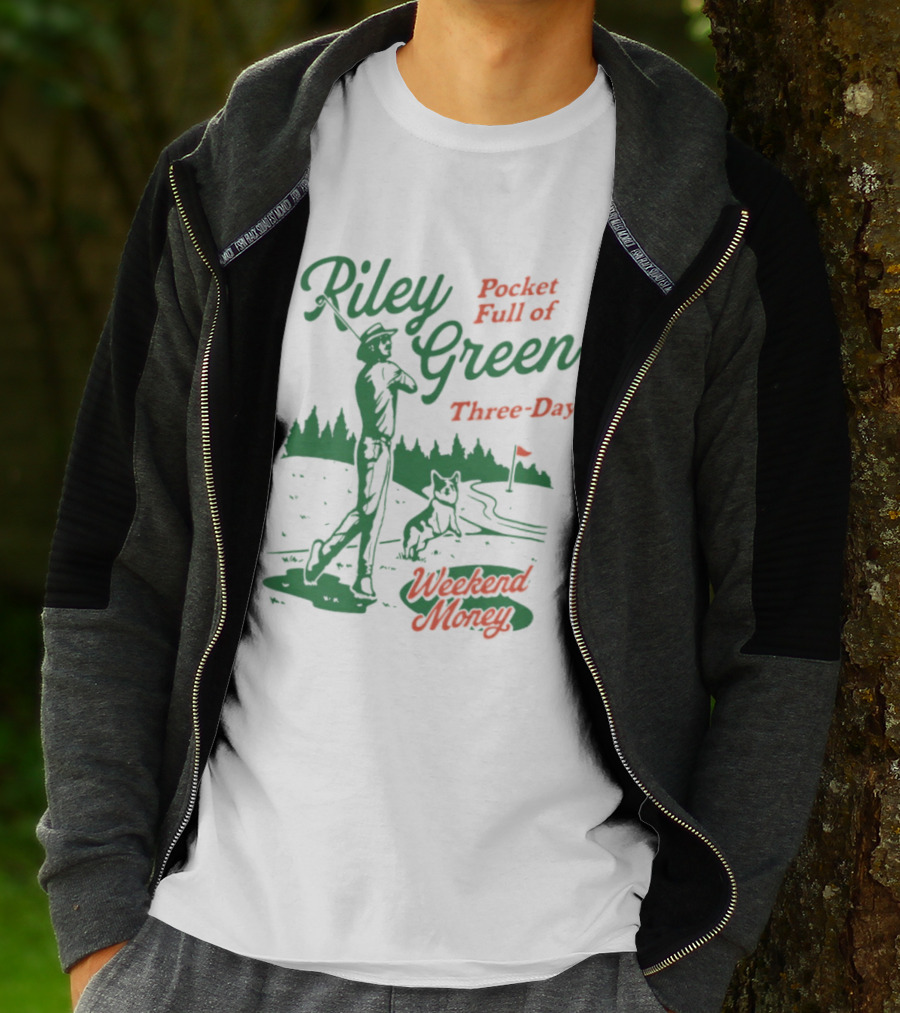 Riley Green Pocket Full Of Three Day Weekend Money Golf T-Shirt