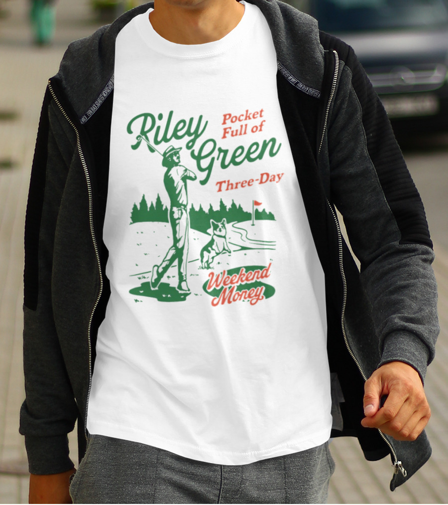 Riley Green Pocket Full Of Three Day Weekend Money Golf T-Shirt