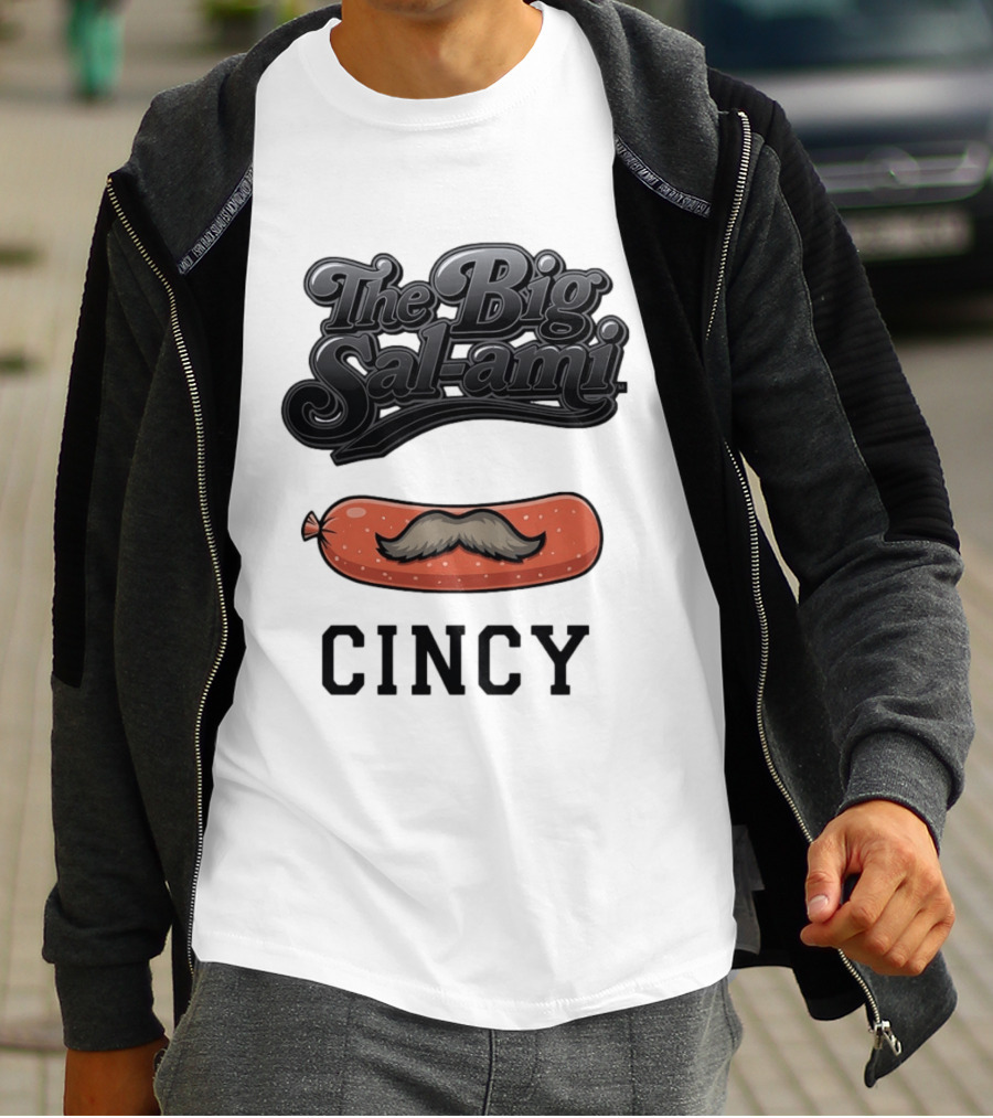 The Big Salami Cincy Mustache T-Shirt