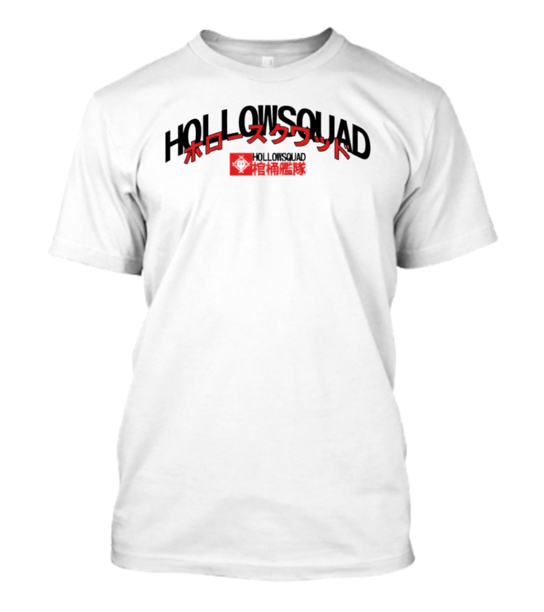 HOLLOWSQUAD Japanese Text Red And Black 3 Piece T-Shirt