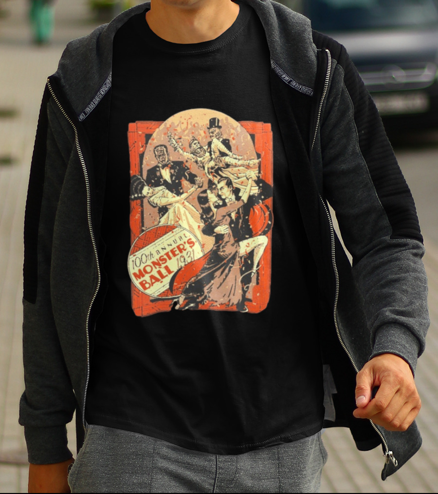 100th Annual Monster's Ball 1931 Vintage Dance Event Gothic Horror T-Shirt