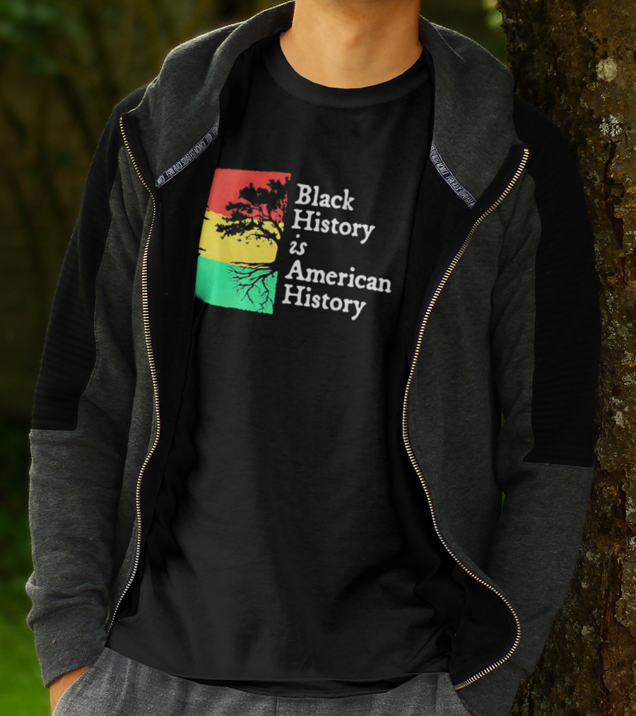 Black History Is American History Ghana Flag T-Shirt