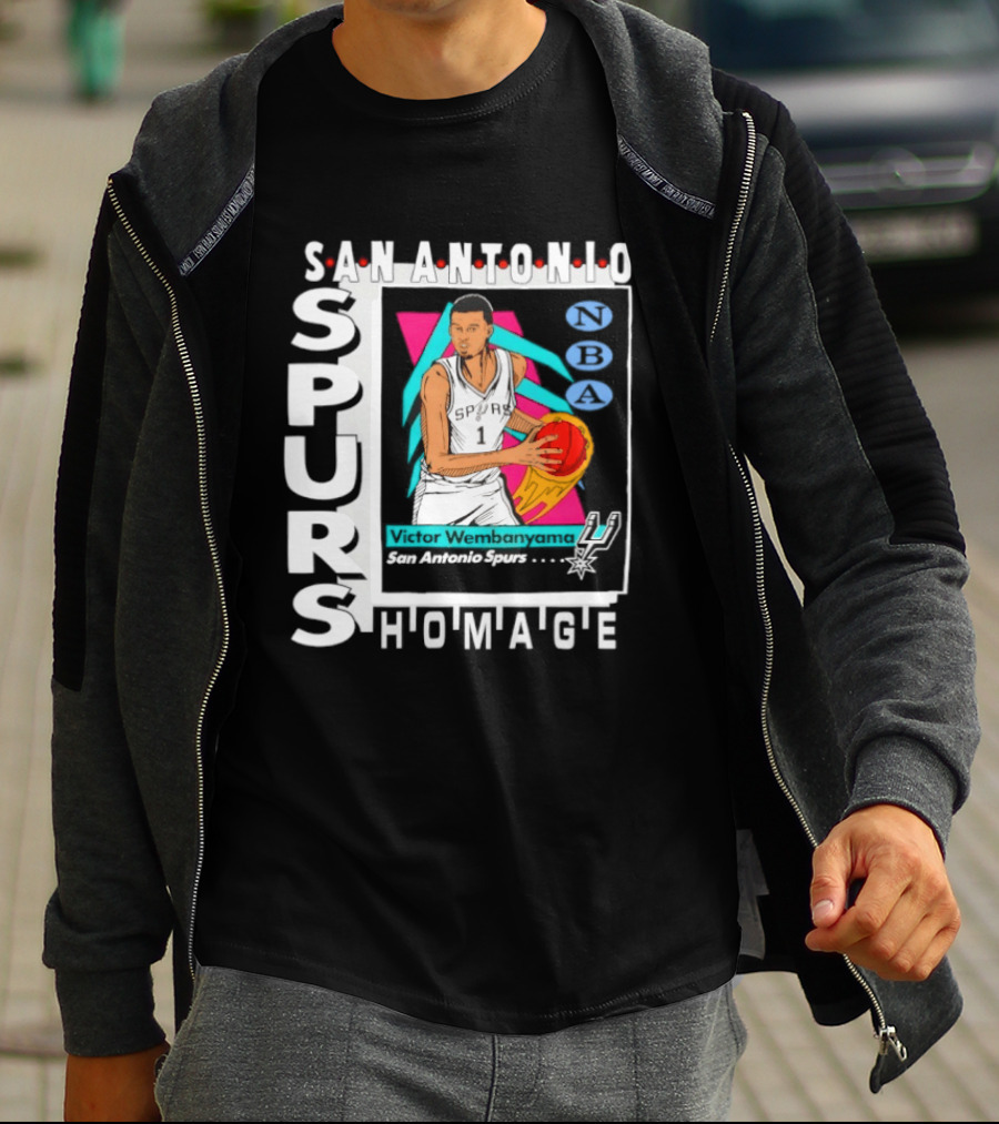 Victor Wembanyama San Antonio Spurs Homage Topps Trading Card Tri Blend T-Shirt