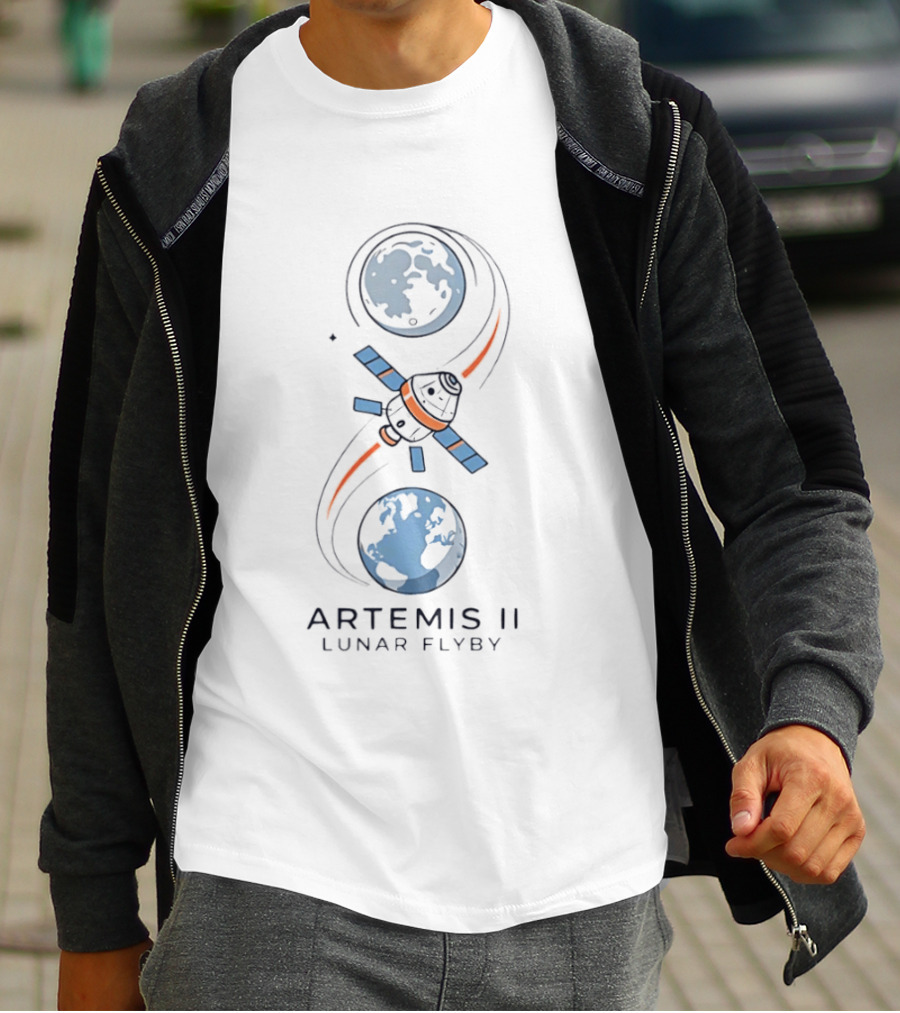 Artemis II Lunar Flyby Mission Back To The Moon Journey T-Shirt