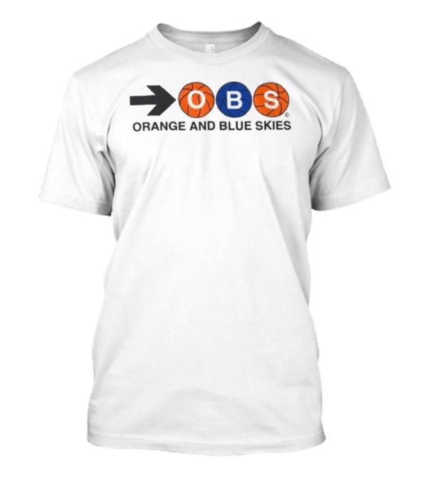 OBS Arrow Basketballs Orange And Blue Skies T-Shirt