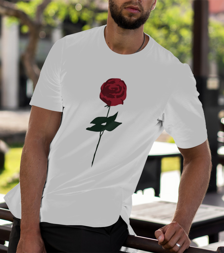 RJ Decker Catherine Delacroix Red Rose Botanical T-Shirt