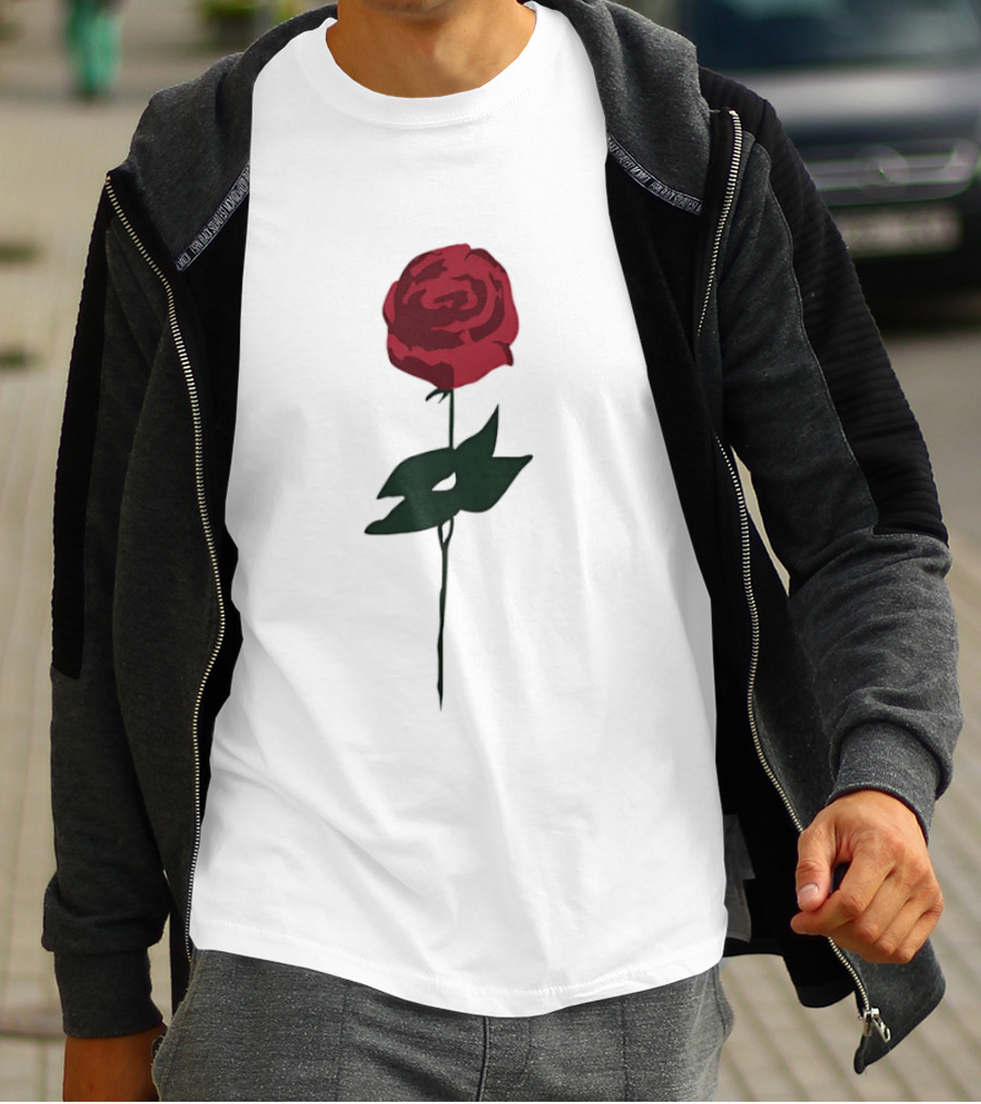RJ Decker Catherine Delacroix Red Rose Botanical T-Shirt