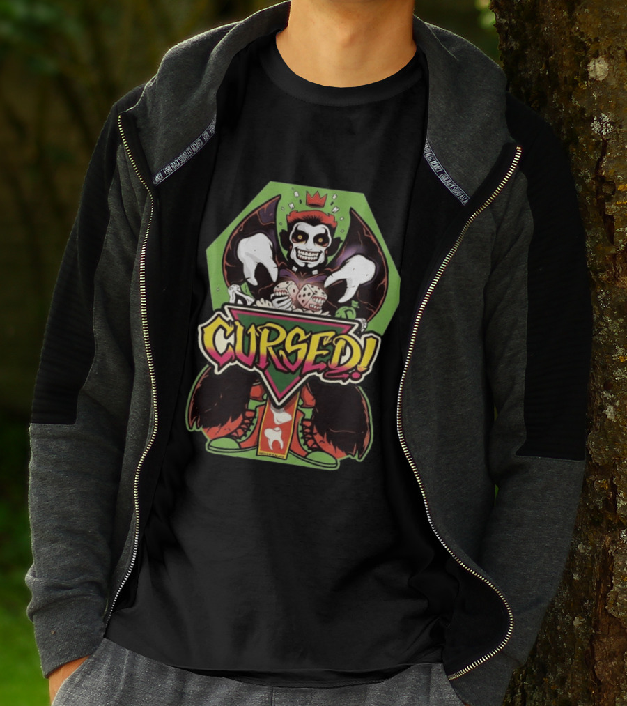 Danhausen Cursed Nation Green Hexagon Joker With Dice T-Shirt