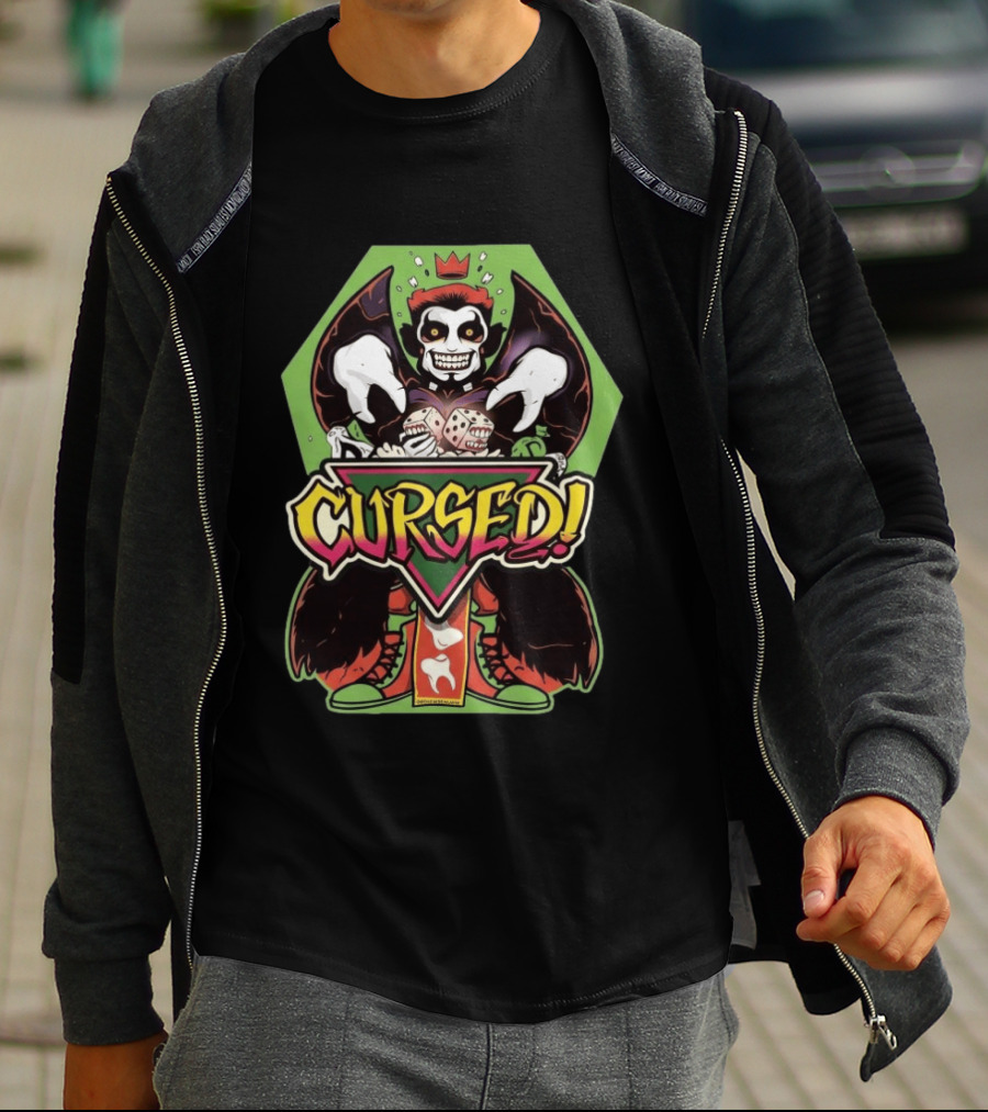 Danhausen Cursed Nation Green Hexagon Joker With Dice T-Shirt
