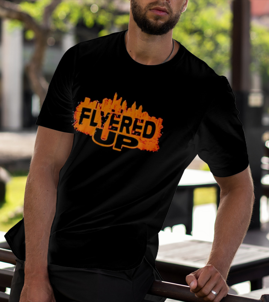 Philadelphia Flyers Flyered Up Skyline Orange Cityscape T-Shirt