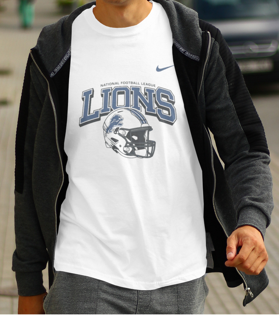 Nike Detroit Lions National Football League Football Helmet T-Shirt