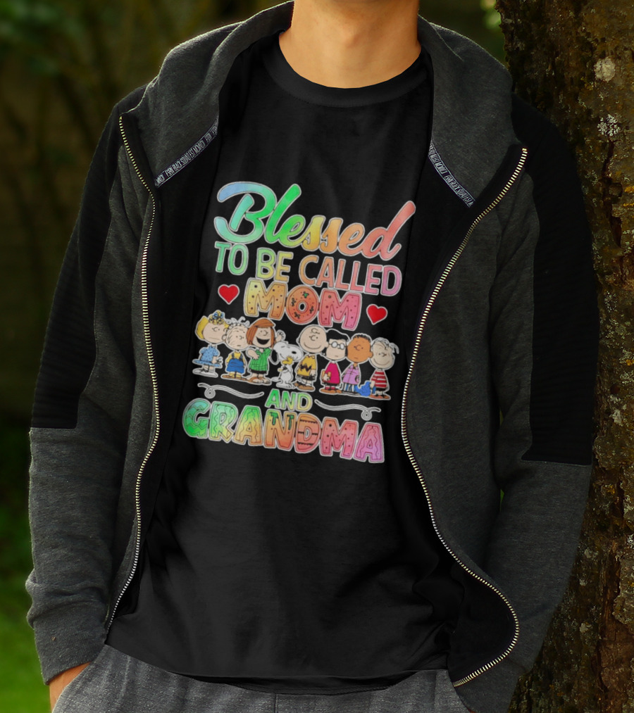 Blessed To Be Called Mom And Grandma Peanuts Characters T-Shirt