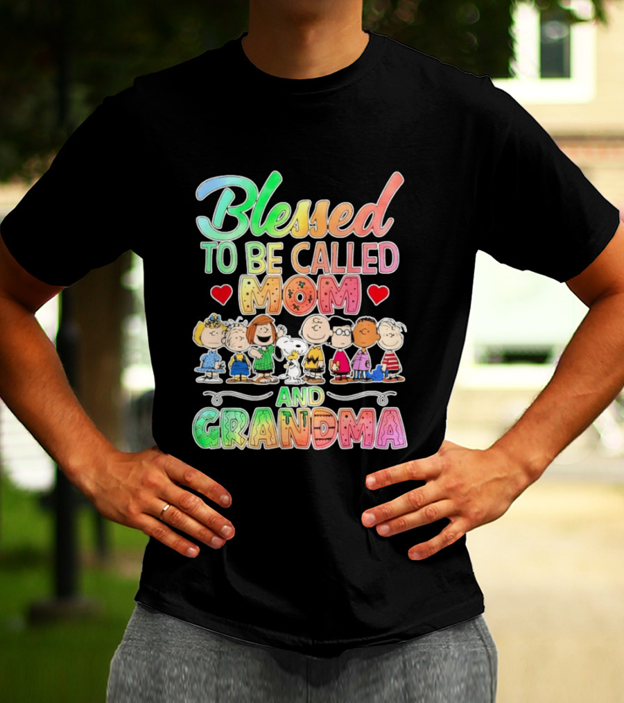 Blessed To Be Called Mom And Grandma Peanuts Characters T-Shirt