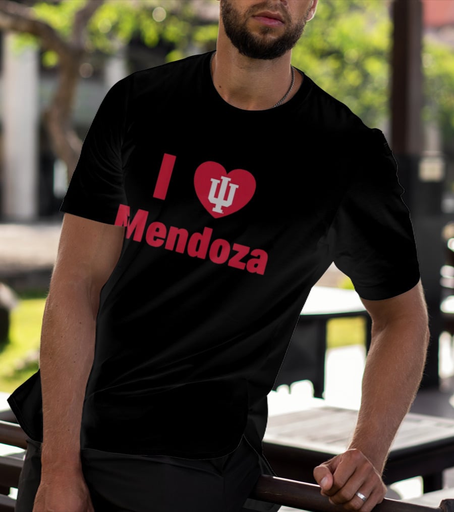 Indiana Hoosiers Football I Love IU Mendoza T-Shirt