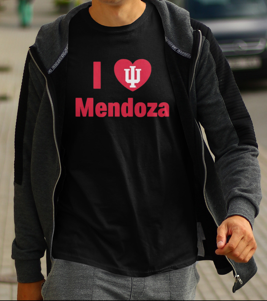 Indiana Hoosiers Football I Love IU Mendoza T-Shirt