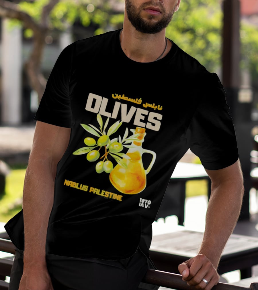 Nablus Palestine Olives 1870 Vintage Olive Oil Heritage T-Shirt